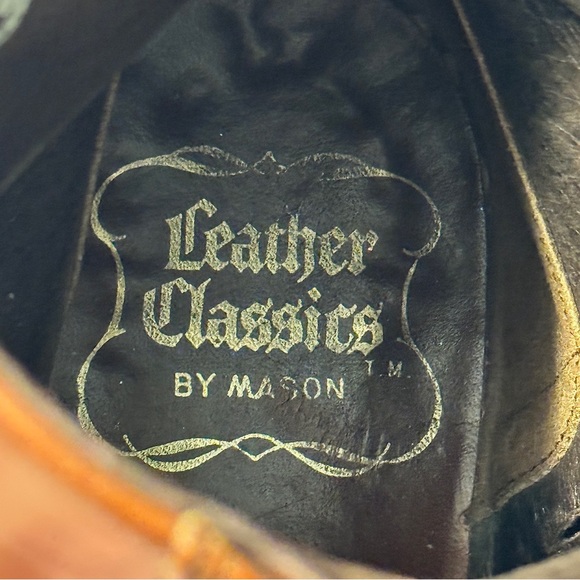 Vintage 70’s Brown Leather Mens Retro Ankle Zip Boots - Picture 12 of 13